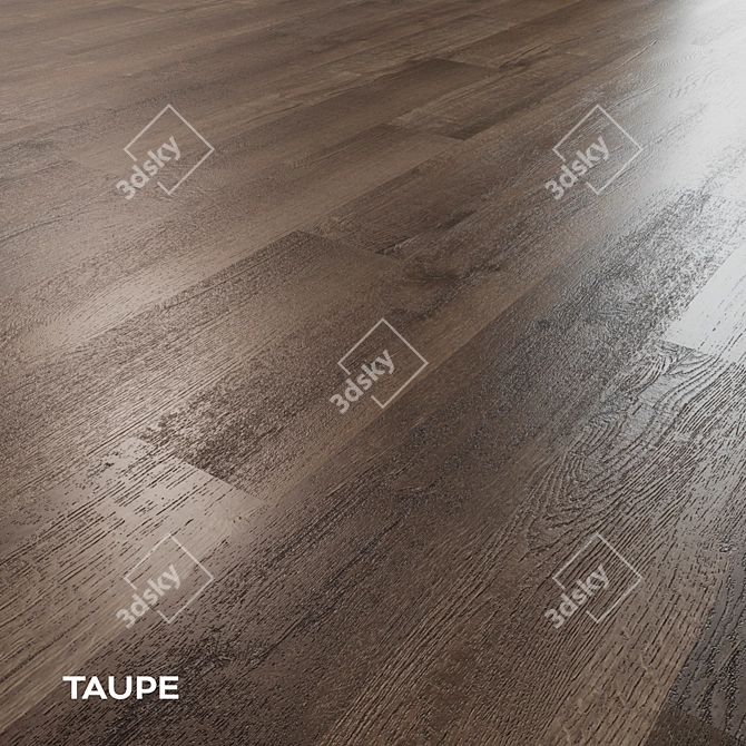 Wooden Plank Floor 15x120cm Oak-Grey 3D model image 5