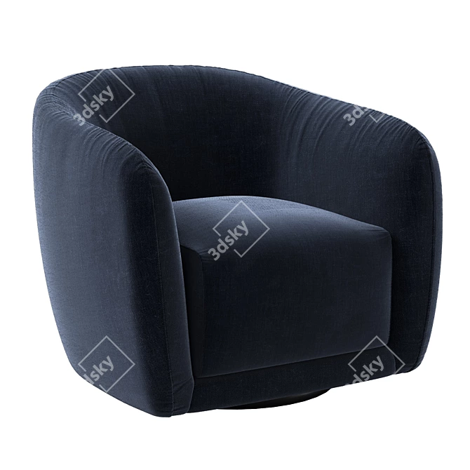 Modern Addie Swivel Armchair 3D model image 4