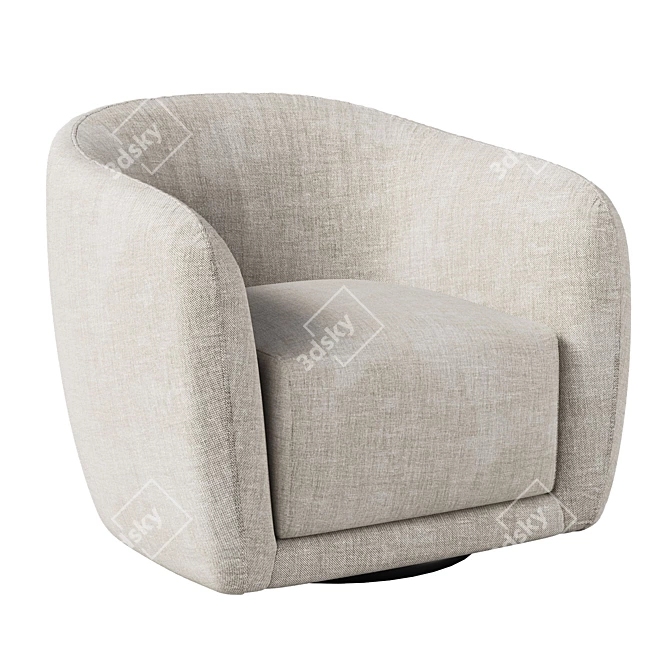 Modern Addie Swivel Armchair 3D model image 5