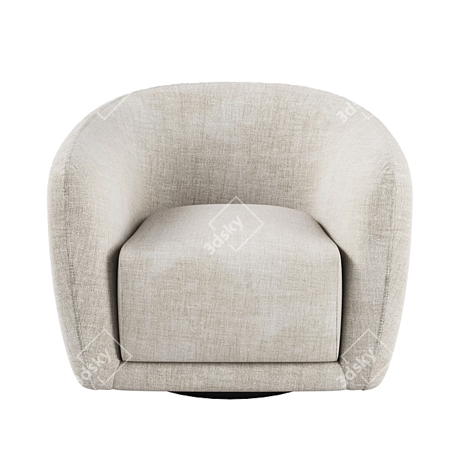 Modern Addie Swivel Armchair 3D model image 6