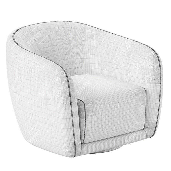 Modern Addie Swivel Armchair 3D model image 8