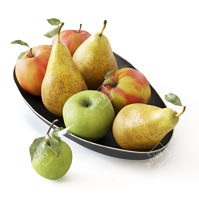 CoronaRender Compatible Apple & Pear Models 3D model image 1