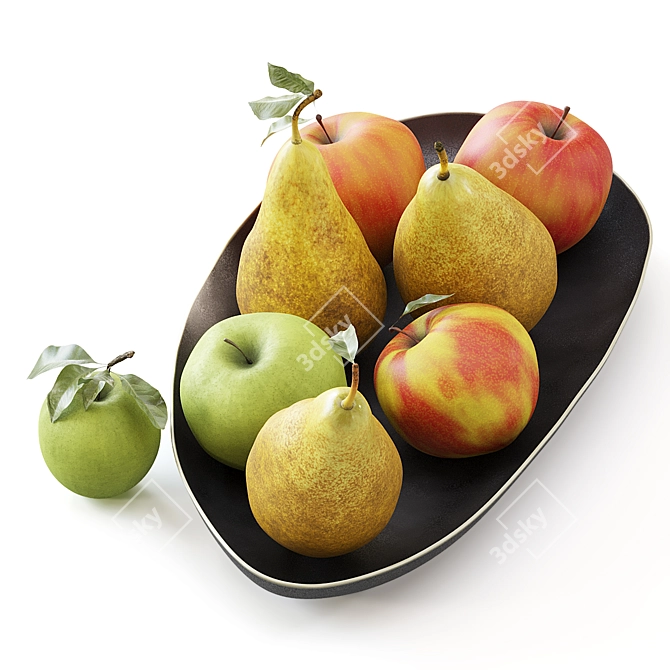 CoronaRender Compatible Apple & Pear Models 3D model image 2