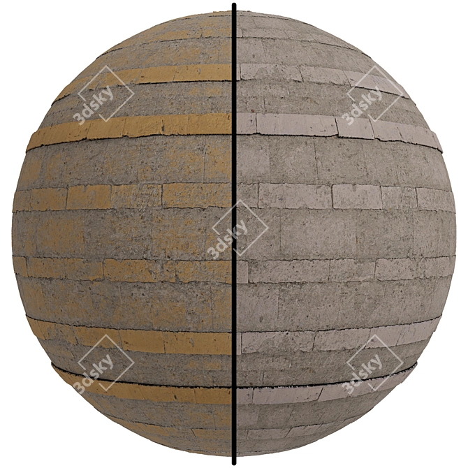 Brick Stone Wall Texture Set 3D model image 1