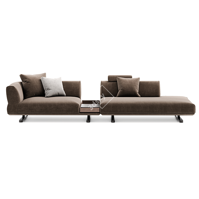 Elegant Modular Sofa Series 3D model image 2