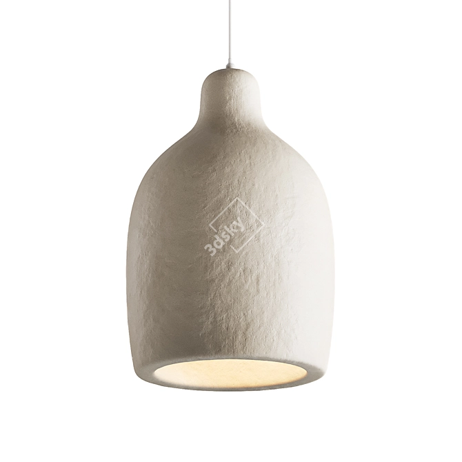 Wabi-sabi Resin Pendant Light 3D model image 4