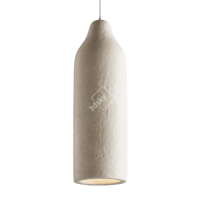 Wabi-sabi Resin Pendant Light 3D model image 5