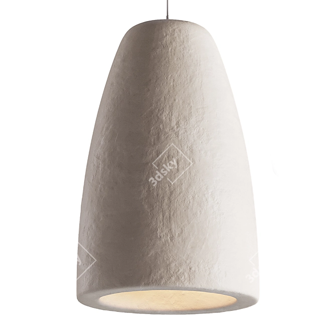 Wabi-sabi Resin Pendant Light 3D model image 9