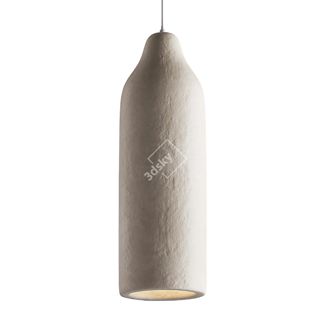 Wabi-sabi Resin Pendant Light 3D model image 17