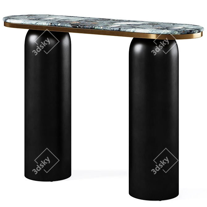 Modern Luxor Console Table by Zuo 3D model image 1