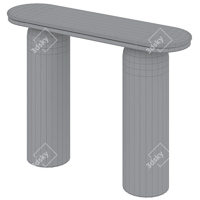 Modern Luxor Console Table by Zuo 3D model image 5