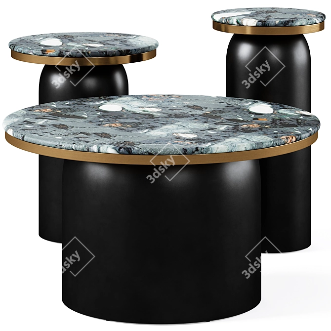 Modern Luxor Zuo Tables Set 3D model image 1