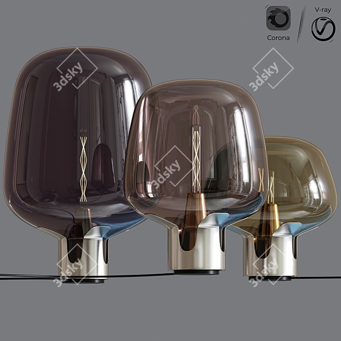 Modern Flar Table Lamp Kit 3D model image 1