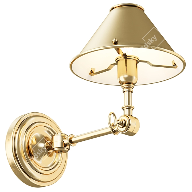 RalphLauren Anette Brass Sconce 3D model image 2