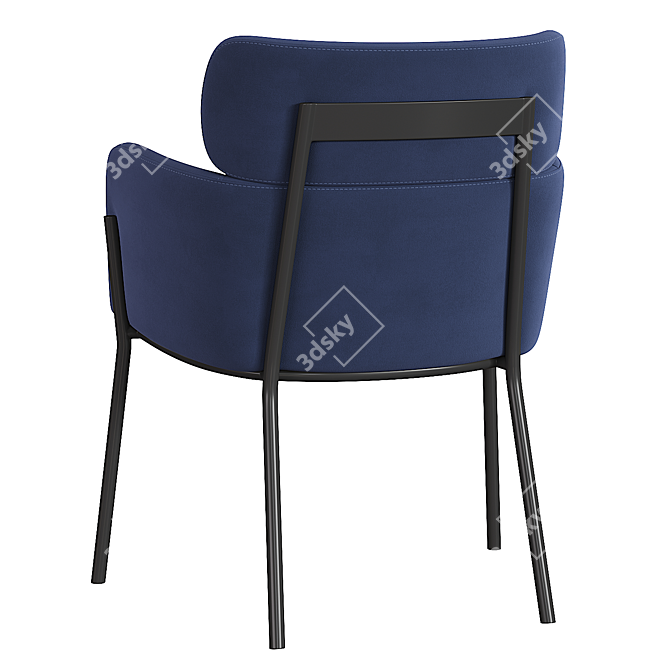  Modern Brown Dining Chair Dimensional Render 3D model image 6