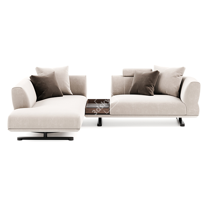 Elegant Modular Sofa Collection 3D model image 2