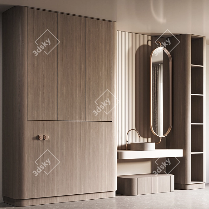 Modern Bathroom Furniture Set 27 3D model image 3