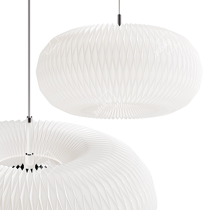 Sleek Donut Pendant Light 3D model image 1