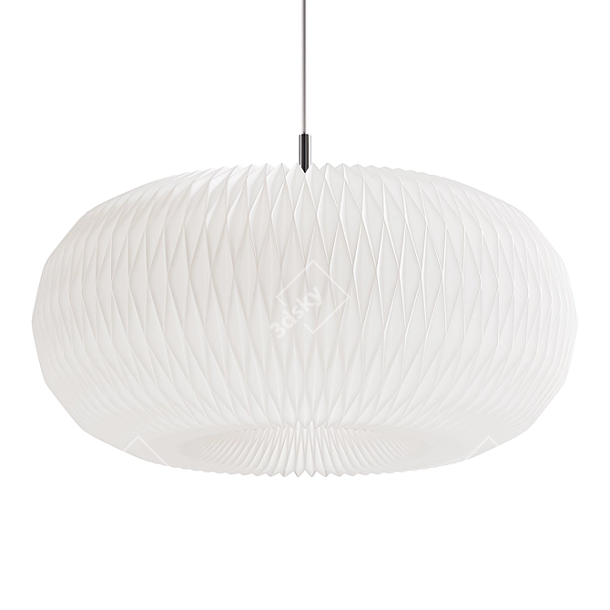 Sleek Donut Pendant Light 3D model image 2