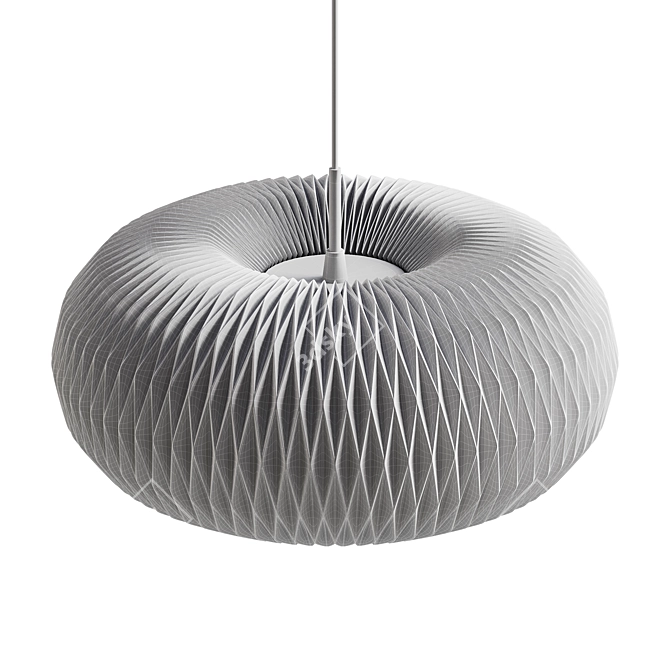 Sleek Donut Pendant Light 3D model image 4