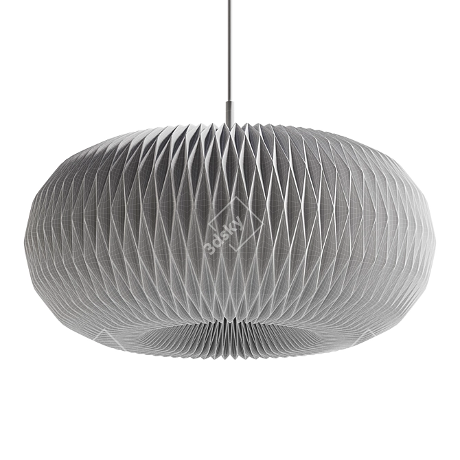 Sleek Donut Pendant Light 3D model image 5