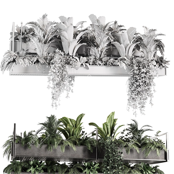 High-Quality Indoor Hanging Plant 3D model image 7