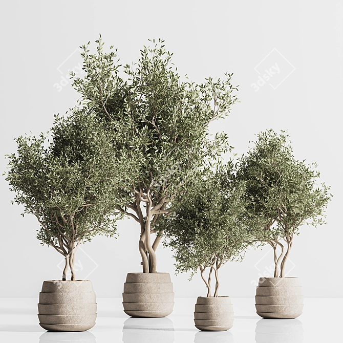 Sleek Indoor Plant Stand 73 3D model image 1