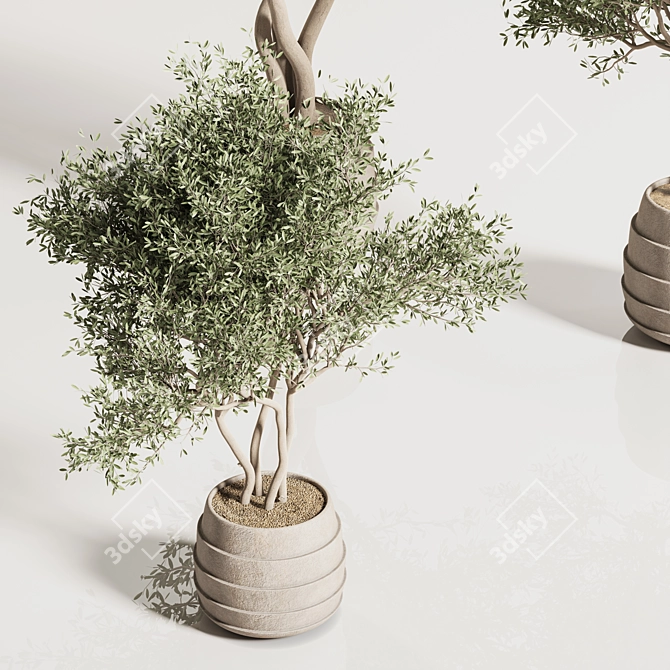 Sleek Indoor Plant Stand 73 3D model image 2