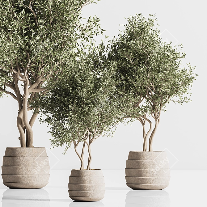 Sleek Indoor Plant Stand 73 3D model image 3