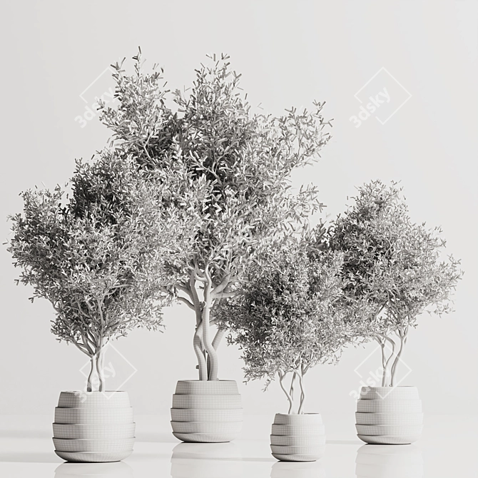 Sleek Indoor Plant Stand 73 3D model image 4