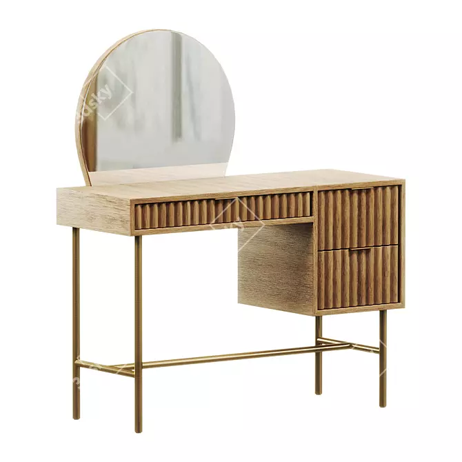 Contemporary Quinn Vanity Set 3D model image 1