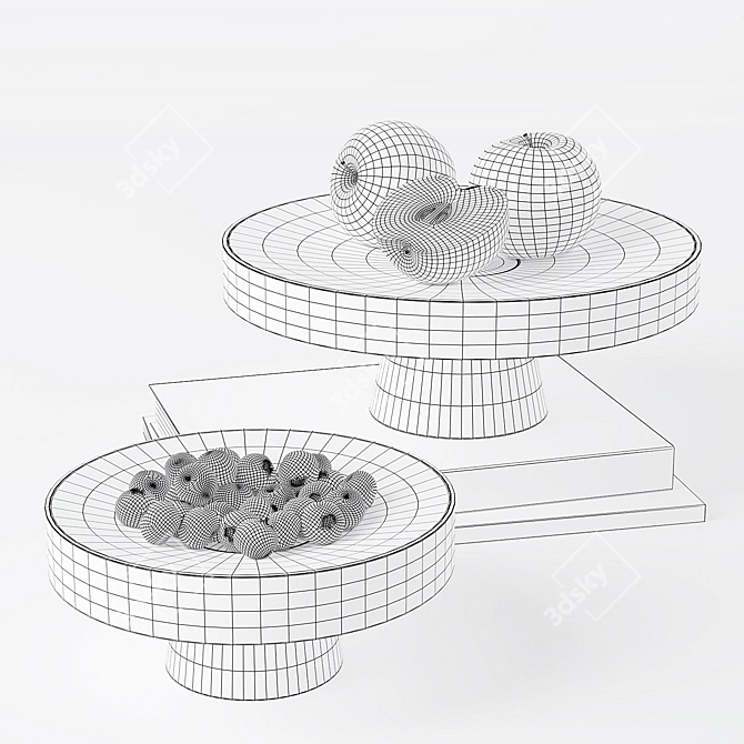 Sleek Oslo Tray for Home 3D model image 3