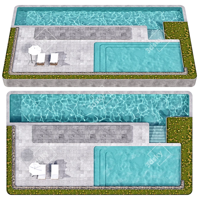 Swimming Pool Model Collection 3D model image 1