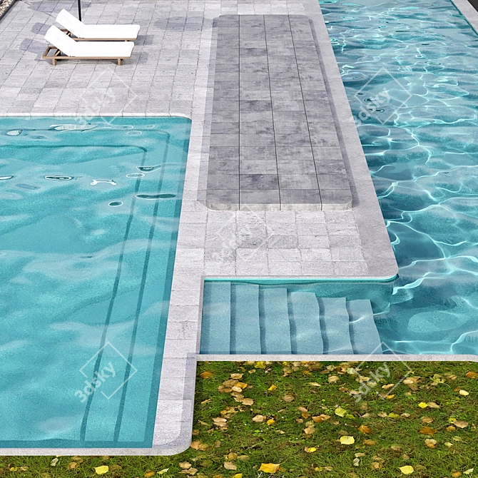 Swimming Pool Model Collection 3D model image 5