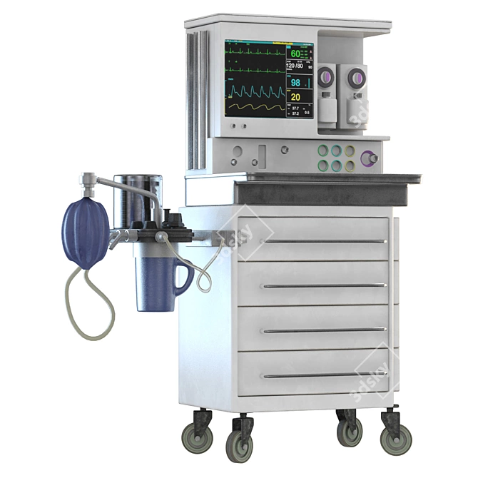 Advanced Anesthesia System A7 3D model image 1