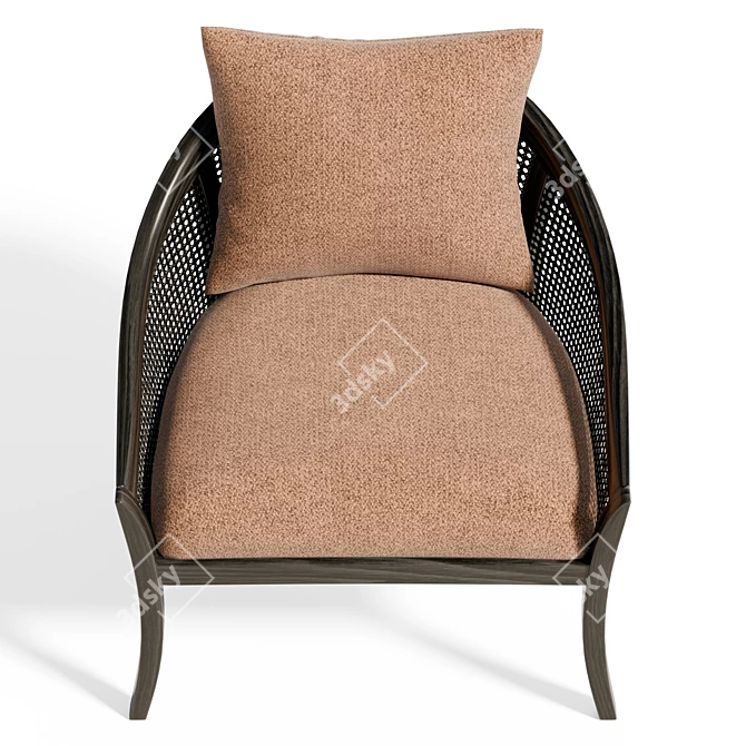 Andrea Accent Chair, UV Unwrapped 3D model image 3