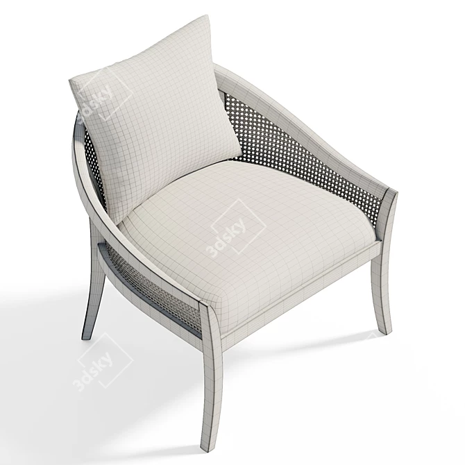 Andrea Accent Chair, UV Unwrapped 3D model image 6