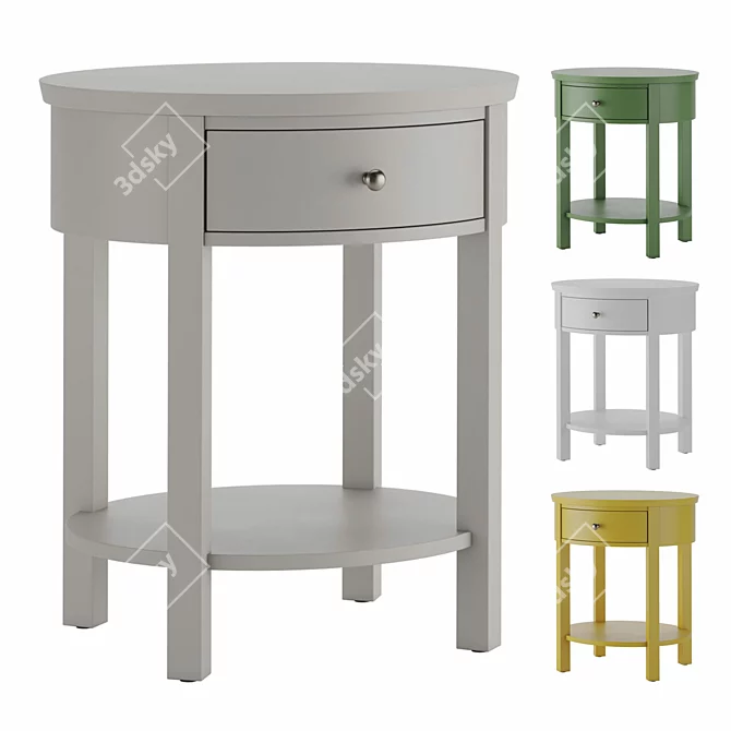 Traditional End Table Zaheed 3D model image 4