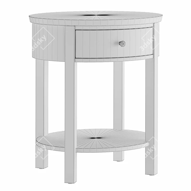 Traditional End Table Zaheed 3D model image 5