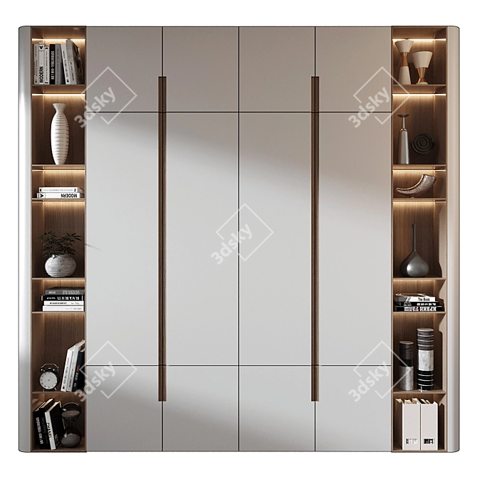 Modern Wardrobe Decor 3D Model 3D model image 1