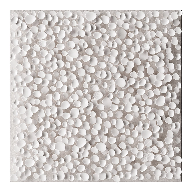 Canvas Art White Petals Print 3D model image 3