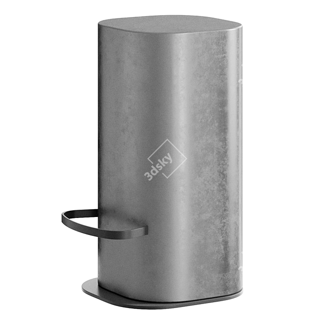 Sleek Pancho Metal Bar Stool 3D model image 2