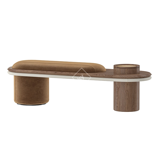 Sleek Modern Giorgetti Liz Bench 3D model image 2