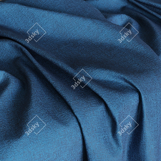 Blue Fabric Seamless Texture 4k 3D model image 2