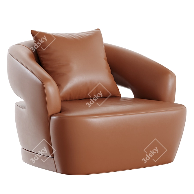 Molteni C Lucio Armchair: Contemporary Elegance 3D model image 1