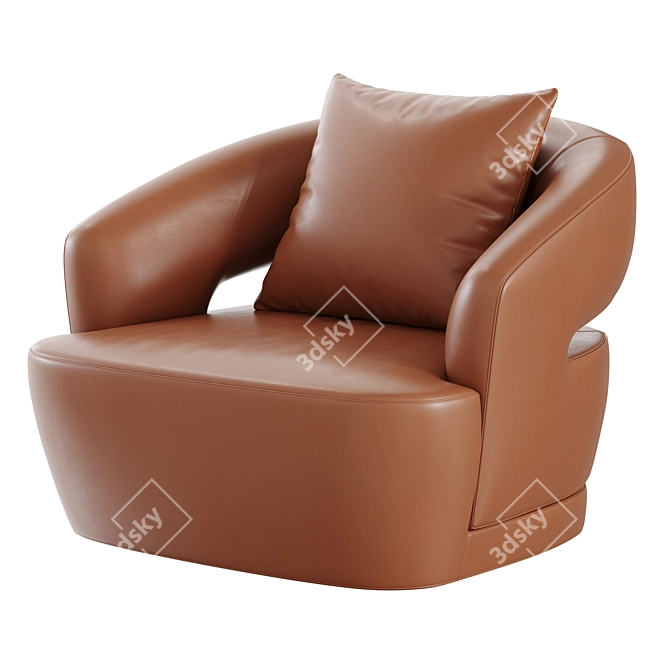 Molteni C Lucio Armchair: Contemporary Elegance 3D model image 3