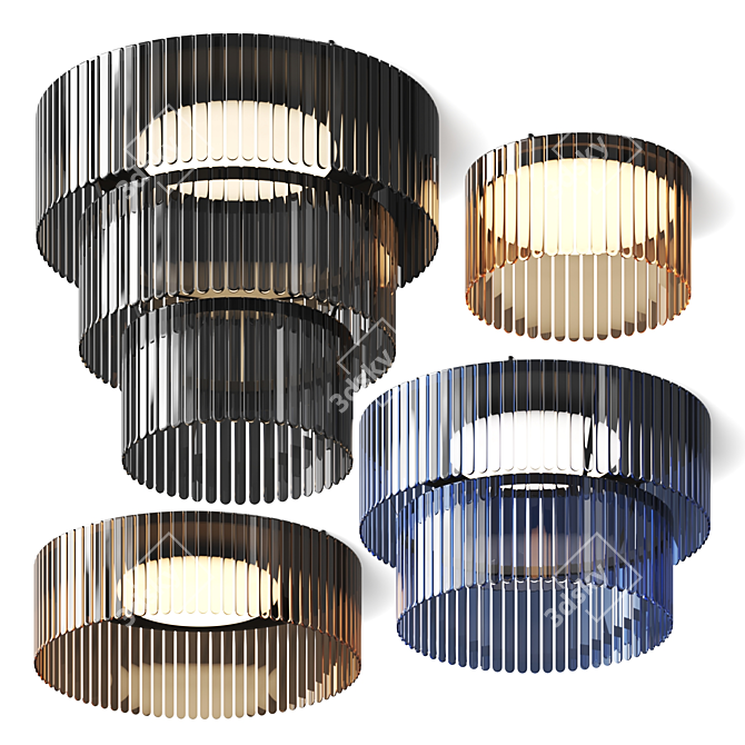 Adjustable LED Ceiling Light 3D model image 1