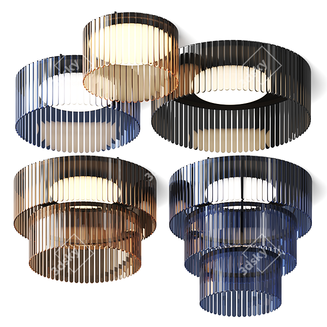 Adjustable LED Ceiling Light 3D model image 2