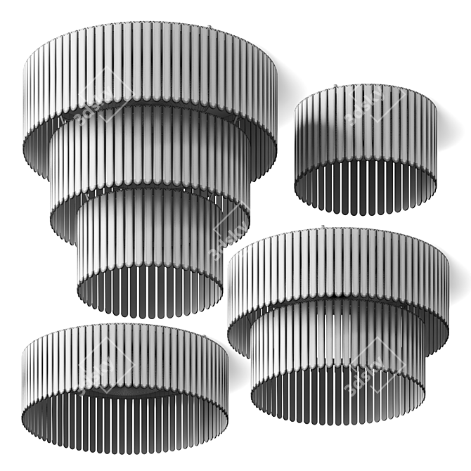 Adjustable LED Ceiling Light 3D model image 4