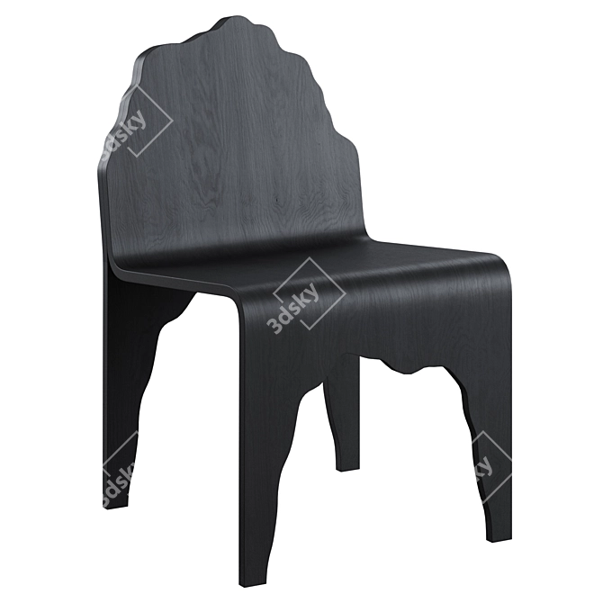 Lieksa Plywood Chair in 3 Color Options 3D model image 3